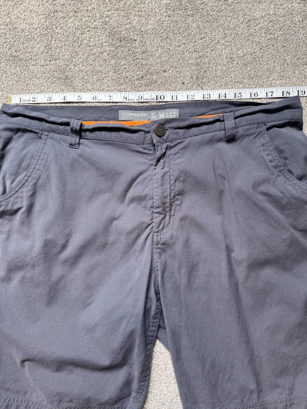 Men’s Icebreaker 9” Escape Wool Cotton Blend Lightweight Outdoor Shorts Size 36 - Picture 6 of 9